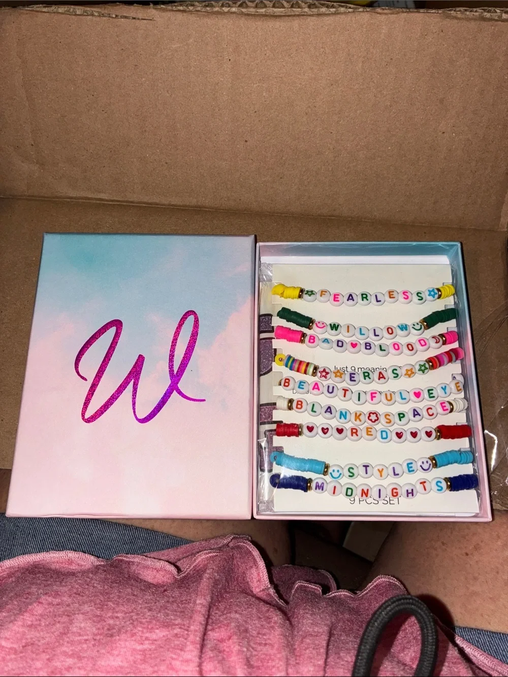 Ava Riley Kids' Multicolor Beaded Name Bracelets - Pack of 8